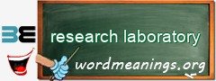 WordMeaning blackboard for research laboratory